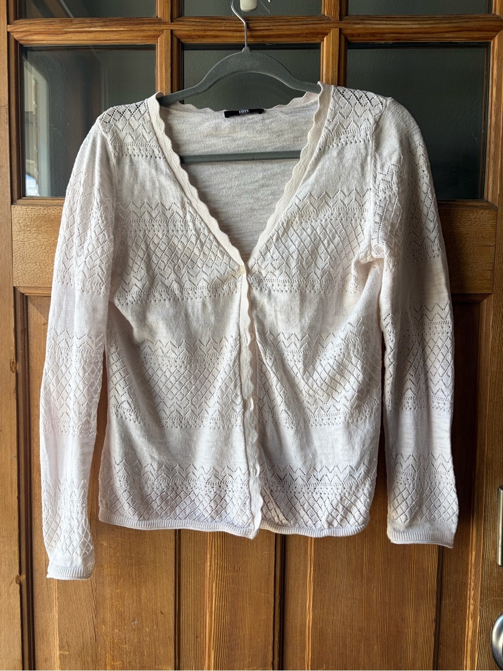 FRYE light pink Knit Button-Front Top
